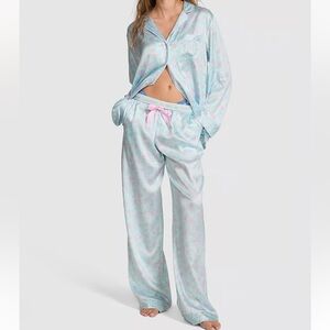 PINK Victoria's Secret Satin Long Pajama Set